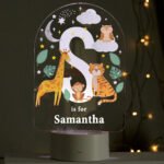 Personalised Animal Alphabet Design LED Colour Changing Night Light - Image 4