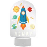 Personalised Space Rocket Design LED Colour Changing Night Light - Image 5