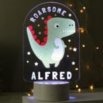 Personalised Dinosaur Design 'Roarsome' LED Colour Changing Night Light - Image 4