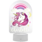 Personalised Pink Rainbow Unicorn Design LED Colour Changing Night Light - Image 5