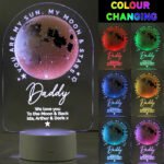Personalised 'You Are My Sun, My Moon & Stars' LED Colour Changing Night Light - Image 2
