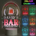 Personalised 'Welcome To...' Bar Sign LED Colour Changing Light - Image 2