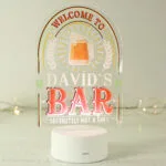 Personalised 'Welcome To...' Bar Sign LED Colour Changing Light - Image 3