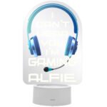 Personalised Blue Gaming Headphones Design LED Colour Changing Night Light - Image 6