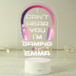 Personalised Pink Gaming Headphones Design LED Colour Changing Night Light - Image 5