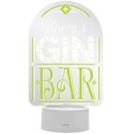 Personalised 'Gin Bar' Sign LED Colour Changing Light - Image 5
