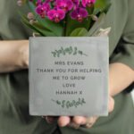 Personalised Any Message Botanical Design Concrete Plant Pot - Image 10