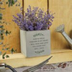 Personalised Any Message Botanical Design Concrete Plant Pot - Image 5