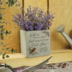 Personalised 'Robins Appear...' Memorial Concrete Plant Pot - Image 3