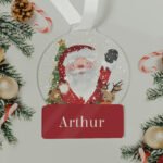 Personalised Santa Waving Acrylic Snow Globe Christmas Decoration - Image 3