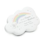 Personalised Rainbow & Elephant Design Memorial Resin Graveside/Garden Cloud Ornament - Image 4
