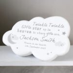 Personalised 'Twinkle Twinkle Little Star' Memorial Resin Graveside/Garden Cloud Ornament - Image 4