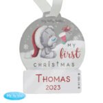 Personalised Tiny Tatty Teddy 'My First Christmas' Acrylic Snow Globe Decoration - Image 4
