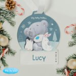 Personalised Tiny Tatty Teddy Winter Explorer Acrylic Snow Globe Christmas Decoration - Image 3