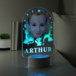 Personalised Children's Animal Design Photo Upload LED Colour Changing Night Light