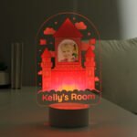 Personalised Children's Pink Castle Photo Upload LED Colour Changing Night Light - Image 4