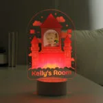 Personalised Children's Pink Castle Photo Upload LED Colour Changing Night Light - Image 4