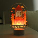 Personalised Children's Pink Castle Photo Upload LED Colour Changing Night Light - Image 6