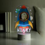 Personalised Children's Rocket Design Photo Upload LED Colour Changing Night Light - Image 9