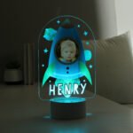 Personalised Children's Rocket Design Photo Upload LED Colour Changing Night Light - Image 5