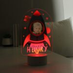 Personalised Children's Rocket Design Photo Upload LED Colour Changing Night Light - Image 6