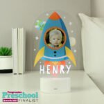 Personalised Children's Rocket Design Photo Upload LED Colour Changing Night Light - Image 8