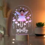 Personalised Children's Fairy Princess Design LED Colour Changing Night Light - Image 8