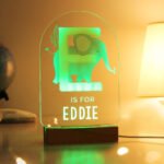 Personalised Children's Animal Alphabet Design Wooden Based LED Night Light - Image 3