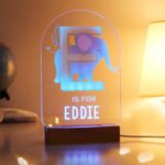 Personalised Children's Animal Alphabet Design Wooden Based LED Night Light - Image 4