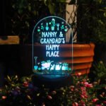 Personalised Any Message Vegetable Patch Design Outdoor LED Colour Changing Solar Light - Image 2