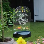 Personalised Any Message Vegetable Patch Design Outdoor LED Colour Changing Solar Light - Image 5