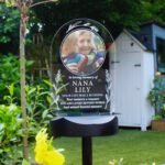 Personalised Any Message Photo Upload Memorial Outdoor LED Colour Changing Solar Light
