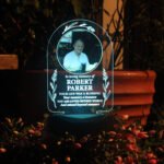 Personalised Any Message Photo Upload Memorial Outdoor LED Colour Changing Solar Light - Image 4