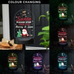 Personalised 'Santa Please Stop Here' Outdoor LED Colour Changing Solar Light - Image 2