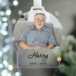 Personalised Any Message Photo Upload Memorial Acrylic Christmas Decoration - Image 5