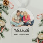 Personalised Any Message Photo Upload Memorial Acrylic Christmas Decoration - Image 6