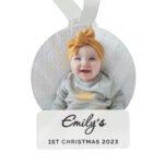 Personalised Any Message Photo Upload Memorial Acrylic Christmas Decoration - Image 7