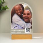 Personalised QR Code Photo Upload Wooden Based LED Colour Changing Light - Image 11