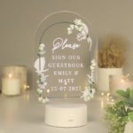 Personalised Botanical Design Wedding LED Colour Changing Sign - Image 11