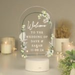 Personalised Botanical Design Wedding LED Colour Changing Sign - Image 8