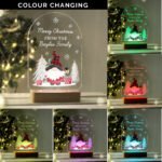 Personalised Gonk Design Wooden Based LED Colour Changing Christmas Light - Image 2