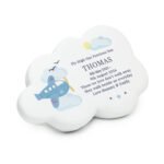 Personalised Plane Design Memorial Resin Graveside/Garden Cloud Ornament - Image 5