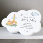 Personalised Safari Animals Design Memorial Resin Graveside/Garden Cloud Ornament - Image 4