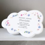 Personalised Floral Design Memorial Resin Graveside/Garden Cloud Ornament - Image 4