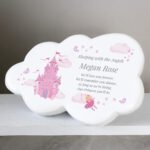 Personalised Fairy Castle Design Memorial Resin Graveside/Garden Cloud Ornament - Image 4