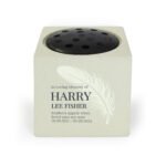 Personalised Any Message Feather Motif Memorial Resin Garden/Graveside Vase - Image 5