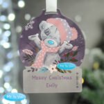 Personalised Me to You Cosy Winter Design Acrylic Christmas Decoration