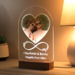 Personalised Heart Design Photo Upload Wooden Based LED Colour Changing Light - Image 7