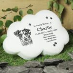 Personalised Dog Breed Design Memorial Resin Garden Cloud Ornament