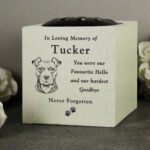 Personalised Dog Breed Design Memorial Resin Garden Vase